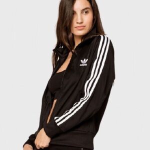 Adidas Women's Black and White Track Coat